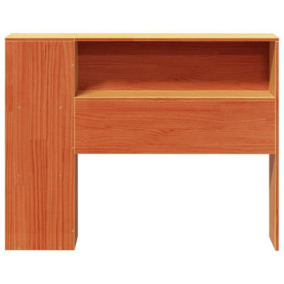 Berkfield Headboard with Storage Wax Brown 100 cm Solid Wood Pine