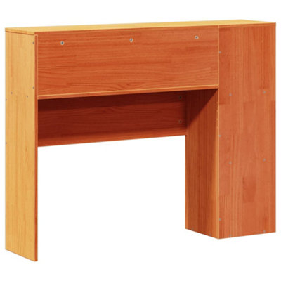 Berkfield Headboard with Storage Wax Brown 100 cm Solid Wood Pine