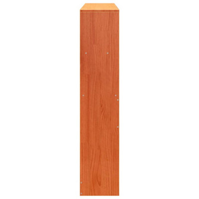 Berkfield Headboard with Storage Wax Brown 120 cm Solid Wood Pine