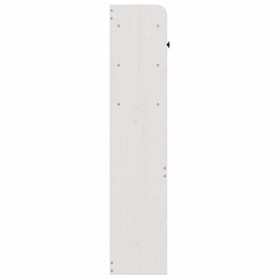 Berkfield Headboard with Storage White 120 cm Solid Wood Pine