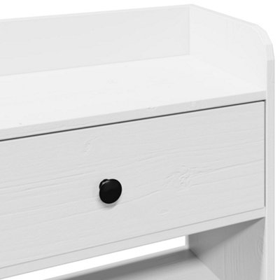 Berkfield Headboard with Storage White 120 cm Solid Wood Pine