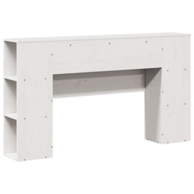 Berkfield Headboard with Storage White 120 cm Solid Wood Pine