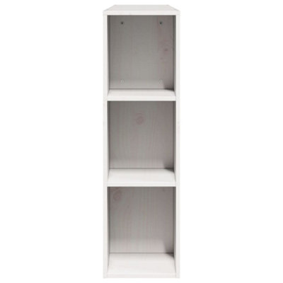 Berkfield Headboard with Storage White 135 cm Solid Wood Pine