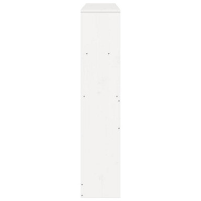Berkfield Headboard with Storage White 160 cm Solid Wood Pine