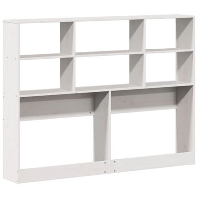 Berkfield Headboard with Storage White 160 cm Solid Wood Pine