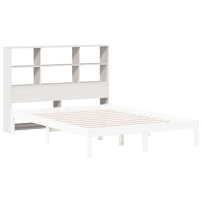Berkfield Headboard with Storage White 160 cm Solid Wood Pine