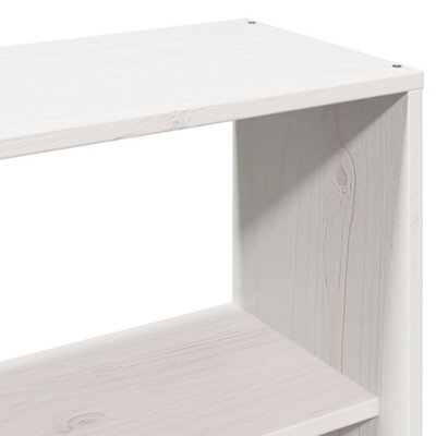 Berkfield Headboard with Storage White 160 cm Solid Wood Pine
