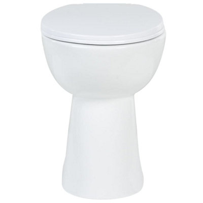 Berkfield High Rimless Toilet Soft Close 7 cm Higher Ceramic White