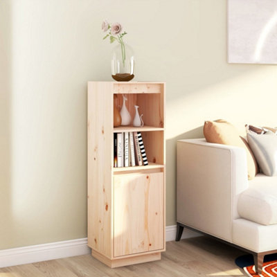 Berkfield Highboard 37x34x110 cm Solid Wood Pine