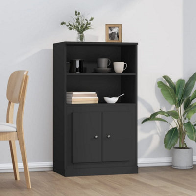 Berkfield Highboard Black 60x35.5x103.5 cm Engineered Wood