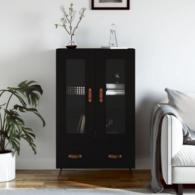 Berkfield Highboard Black 69.5x31x115 cm Engineered Wood