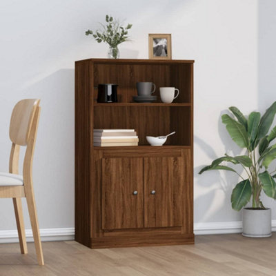 Berkfield Highboard Brown Oak 60x35.5x103.5 cm Engineered Wood