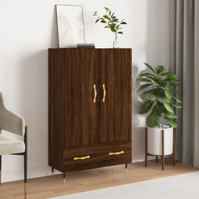 Berkfield Highboard Brown Oak 69.5x31x115 cm Engineered Wood