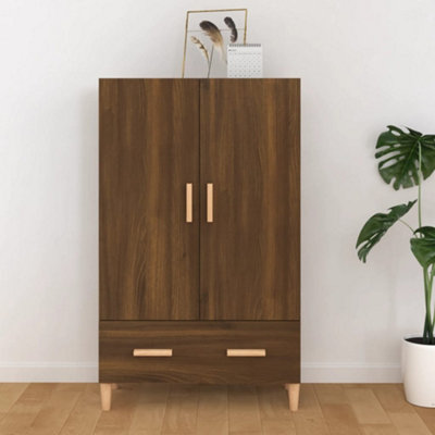 Berkfield Highboard Brown Oak 70x31x115 cm Engineered Wood