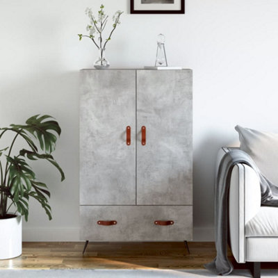 Berkfield Highboard Concrete Grey 69.5x31x115 cm Engineered Wood