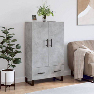 Berkfield Highboard Concrete Grey 69.5x31x115 cm Engineered Wood