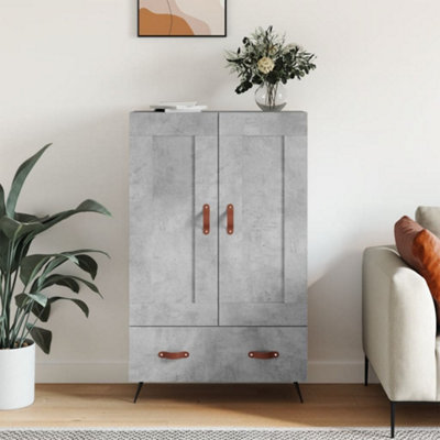 Berkfield Highboard Concrete Grey 69.5x31x115 cm Engineered Wood