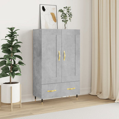 Berkfield Highboard Concrete Grey 69.5x31x115 cm Engineered Wood