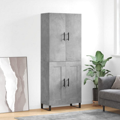 Berkfield Highboard Concrete Grey 69.5x34x180 cm Engineered Wood