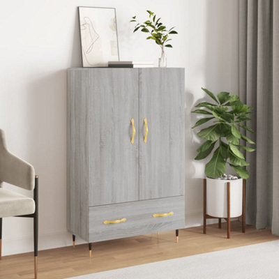 Berkfield Highboard Grey Sonoma 69.5x31x115 cm Engineered Wood