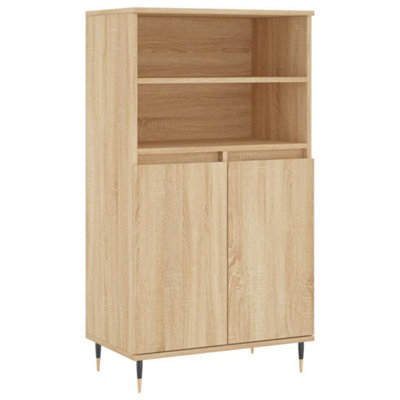 Berkfield Highboard Sonoma Oak 60x36x110 cm Engineered Wood