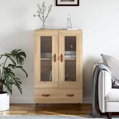 Berkfield Highboard Sonoma Oak 69.5x31x115 cm Engineered Wood