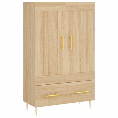 Berkfield Highboard Sonoma Oak 69.5x31x115 cm Engineered Wood