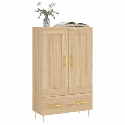 Berkfield Highboard Sonoma Oak 69.5x31x115 cm Engineered Wood