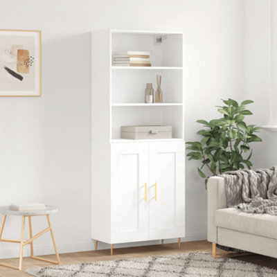 Berkfield Highboard White 69.5x34x180 cm Engineered Wood