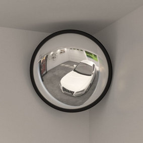 Berkfield Indoor Convex Traffic Mirror Black Diameter 40 cm Acrylic