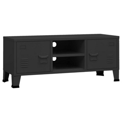 Berkfield Industrial TV Cabinet Black 105x35x42 cm Metal