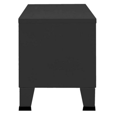 Berkfield Industrial TV Cabinet Black 105x35x42 cm Metal