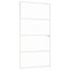 Berkfield Interior Door White 102x201.5 cm Tempered Glass&Aluminium Slim
