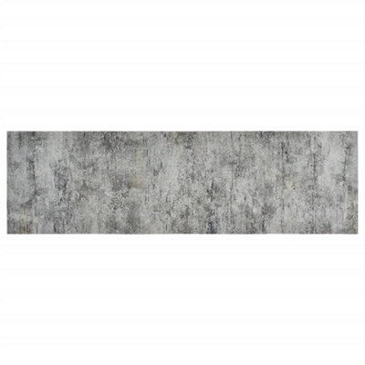 Berkfield Kitchen Rug Washable Beton 60x180 cm Velvet