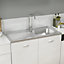 Berkfield Kitchen Sink with Drainer Set Silver 1000x500x155 mm Stainless Steel