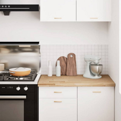 Berkfield Kitchen Worktop 100x63.5x4 cm Solid Wood Oak Rectangular