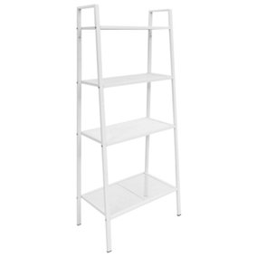 Berkfield Ladder Bookcase 4 Tiers Metal White