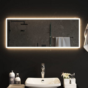 Berkfield LED Bathroom Mirror 100x40 cm
