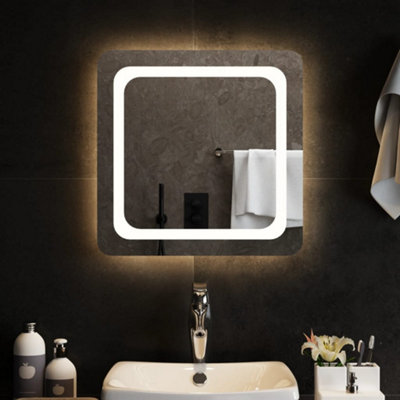 Berkfield LED Bathroom Mirror 50x50 cm