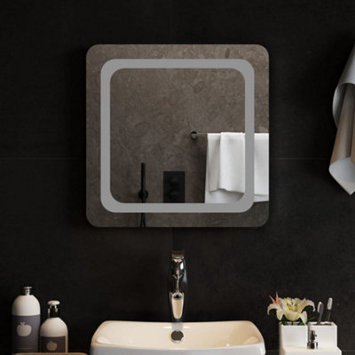 Berkfield LED Bathroom Mirror 50x50 cm