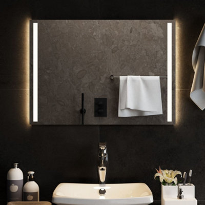 Berkfield LED Bathroom Mirror 70x50 cm | DIY at B&Q