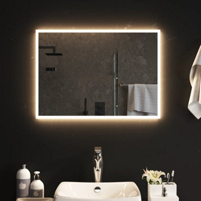 Berkfield LED Bathroom Mirror 70x50 cm DIY at B&Q