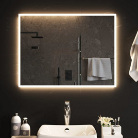 Berkfield LED Bathroom Mirror 80x60 cm