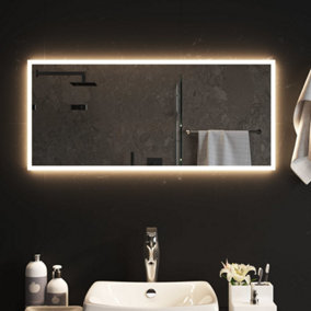 Berkfield LED Bathroom Mirror 90x40 cm