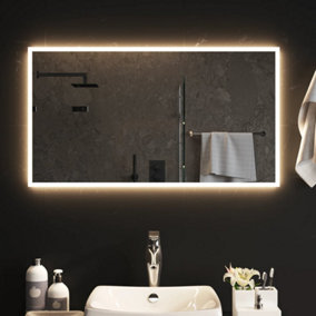 Berkfield LED Bathroom Mirror 90x50 cm