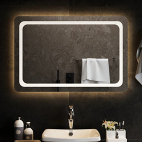 Berkfield LED Bathroom Mirror 90x60 cm