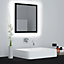 Berkfield LED Bathroom Mirror Black 40x8.5x37 cm Engineered Wood