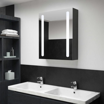 Berkfield LED Bathroom Mirror Cabinet 50x13x70 cm