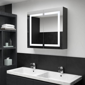 Berkfield LED Bathroom Mirror Cabinet 80x12.2x68 cm