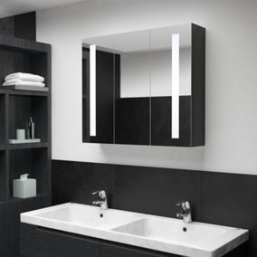 Berkfield LED Bathroom Mirror Cabinet 89x14x62 cm